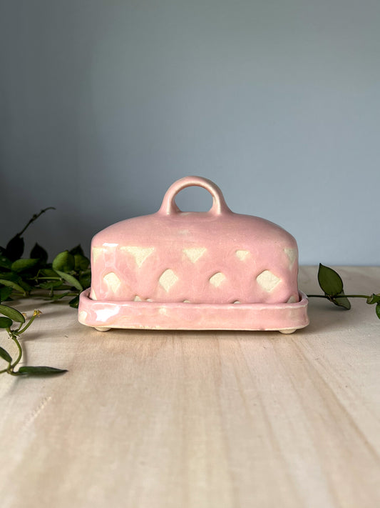 bright + bold pinky butter dish