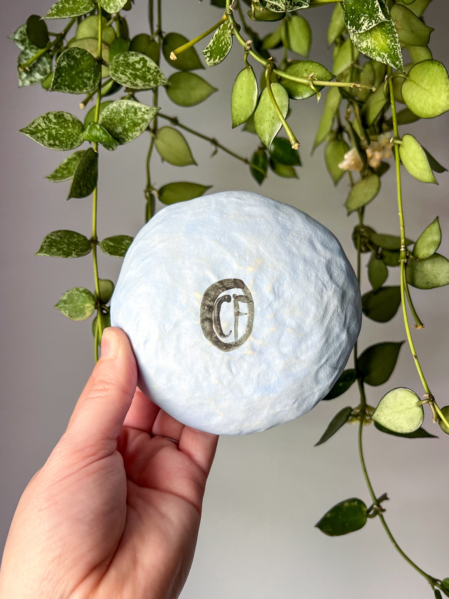 blue pattern trinket dish #1