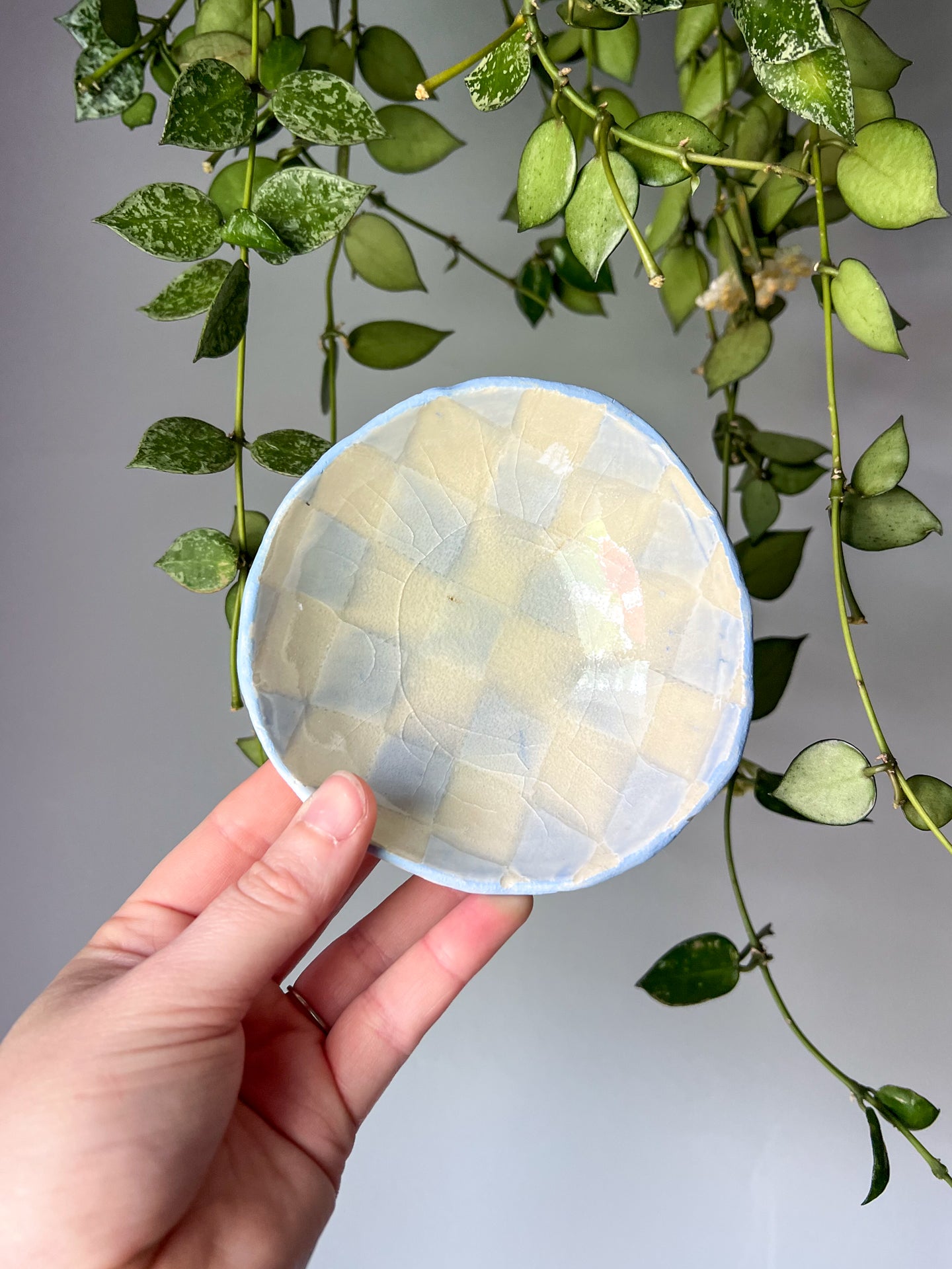 blue and white trinket dish
