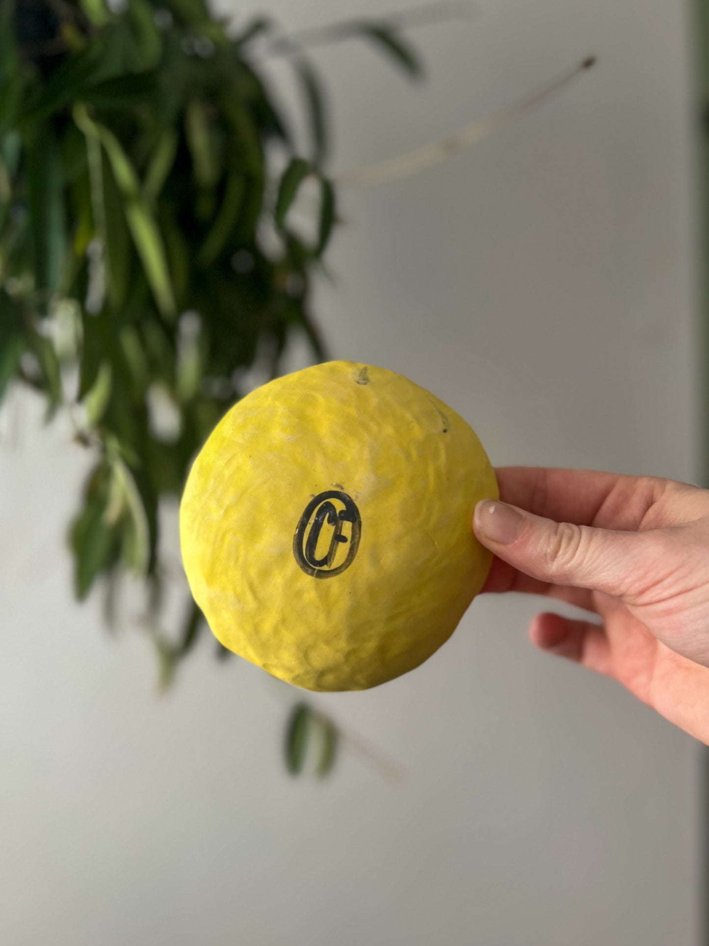 yellow grid trinket dish