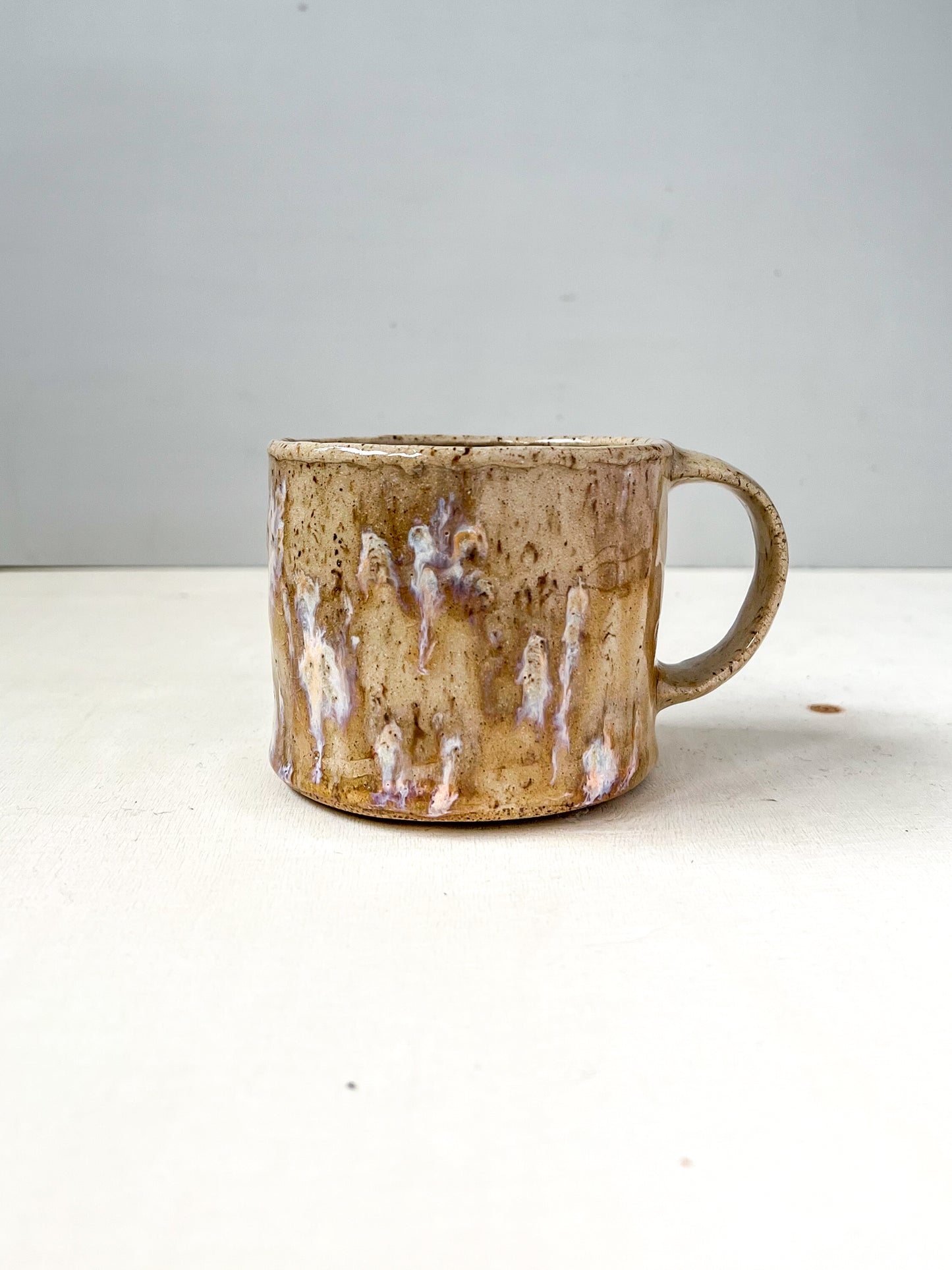 checkered + speckled sunset mug