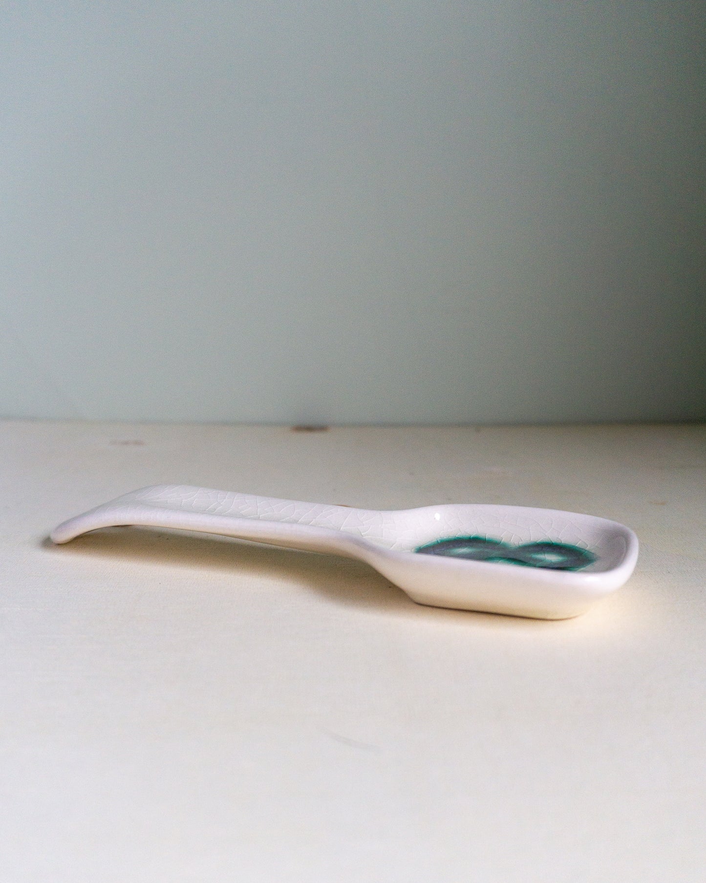 emerald green patterned spoon rest