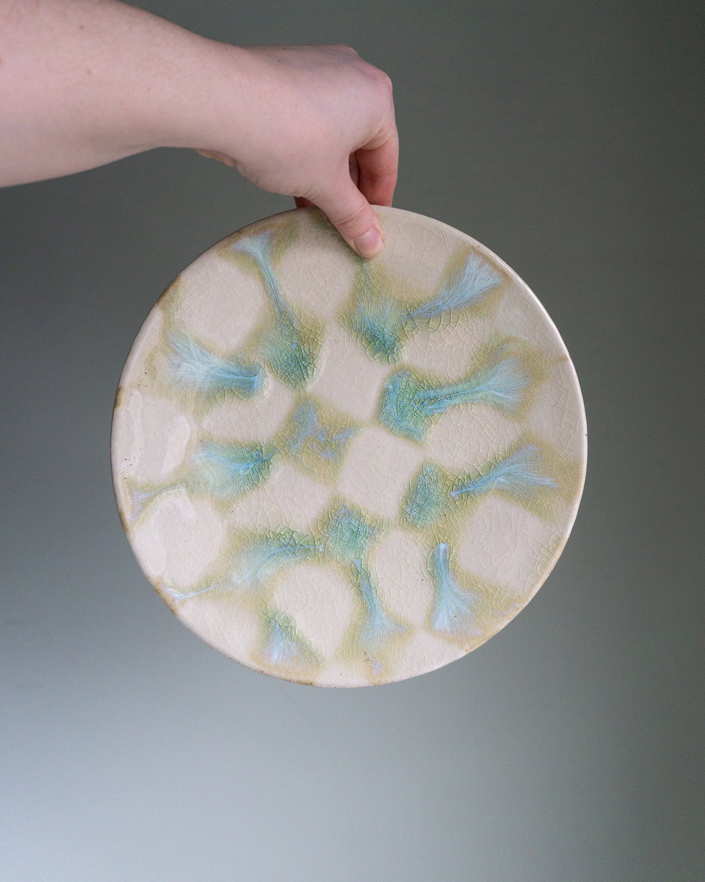 blue-green checkered plate