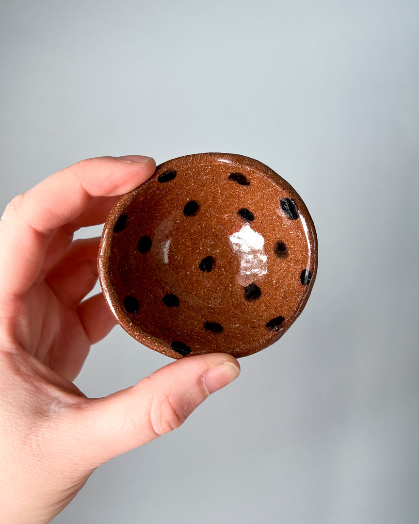 polka dot teensy dish
