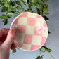 pink checkered trinket dish #2