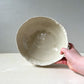 blue sketched pattern oval fruit bowl
